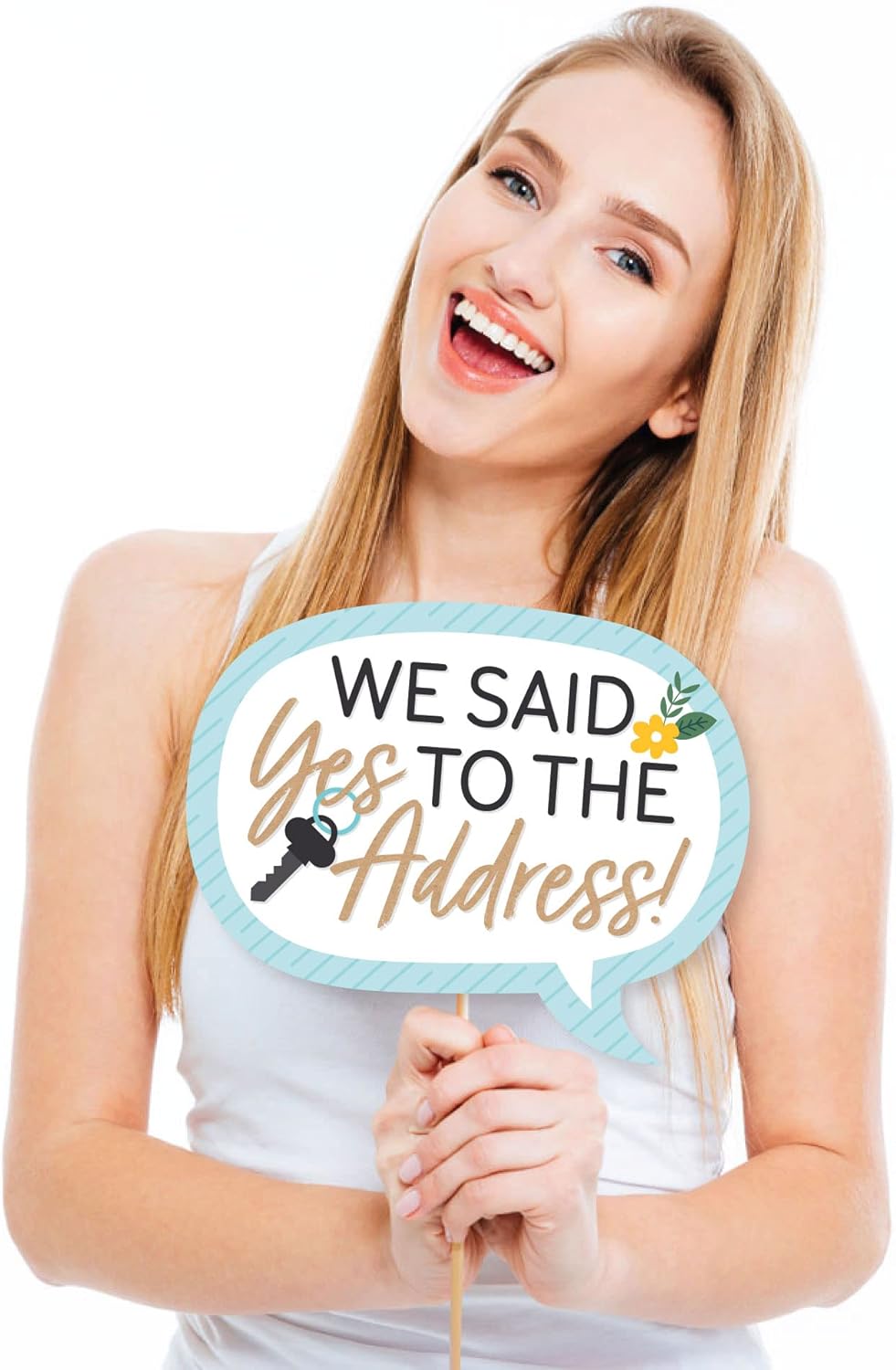 Big Dot of Happiness Divertido kit de accesorios para cabina de fotos Sweet Home, 10 piezas