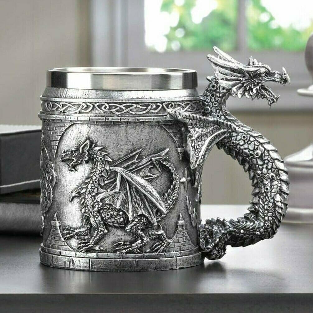 Furniture Creations SERPENTINE DRAGON, 5.75″ x 3.5″ x 5″, Taza multicolor