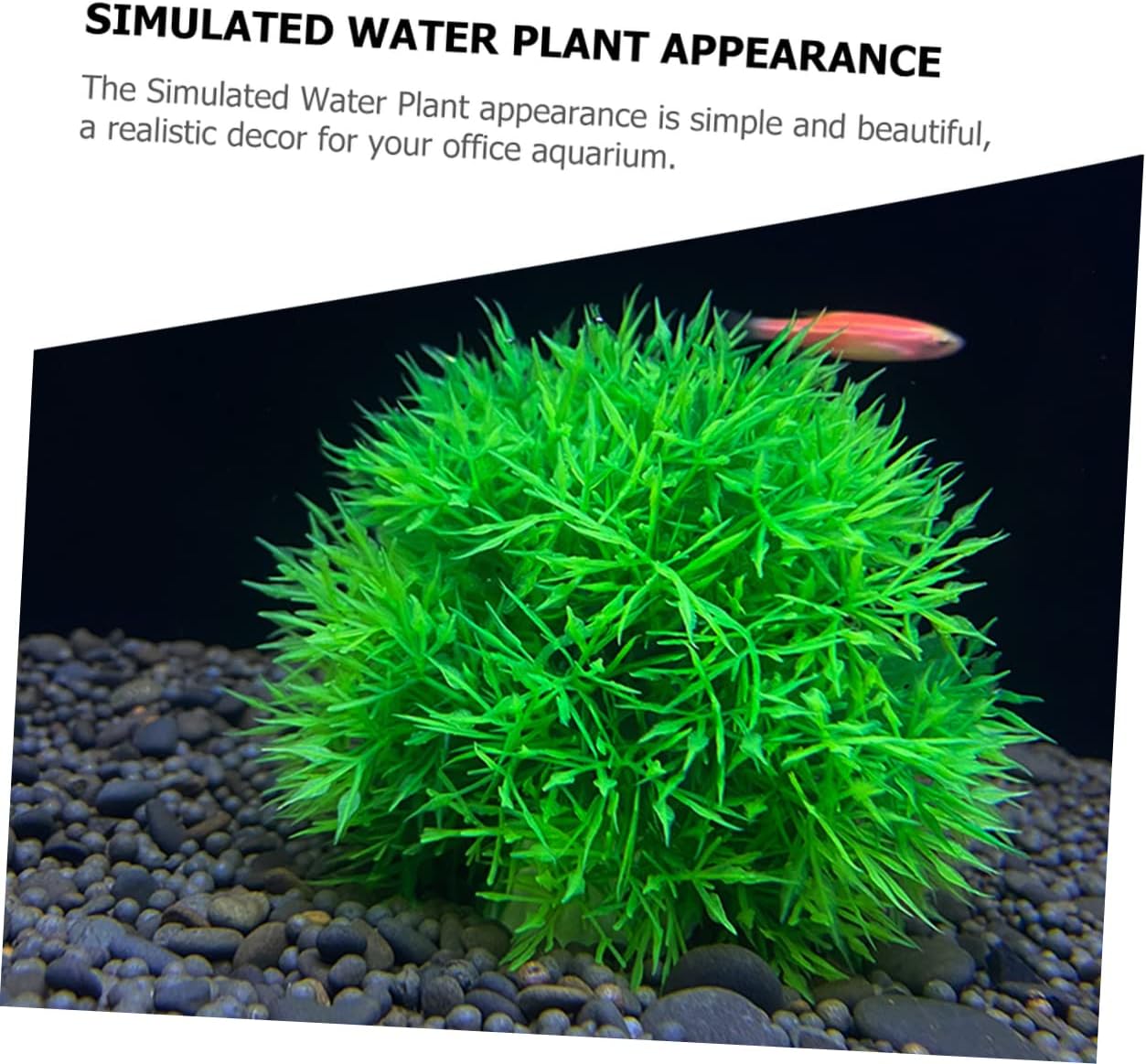 Peces de plantas acuáticas s 6 piezas de bola de hierba artificial verde plástico acuario decorar decoración del hogar planta sintética acuario bola