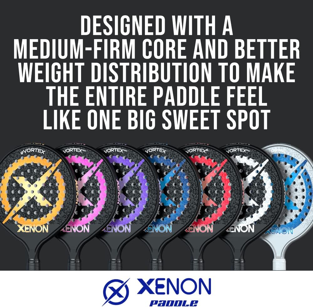 Xenon Vortex Platform – Pala de tenis con plataforma  Cabeza de gran tamaño  Punto de equilibrio uniforme  Núcleo de espuma de firmeza media