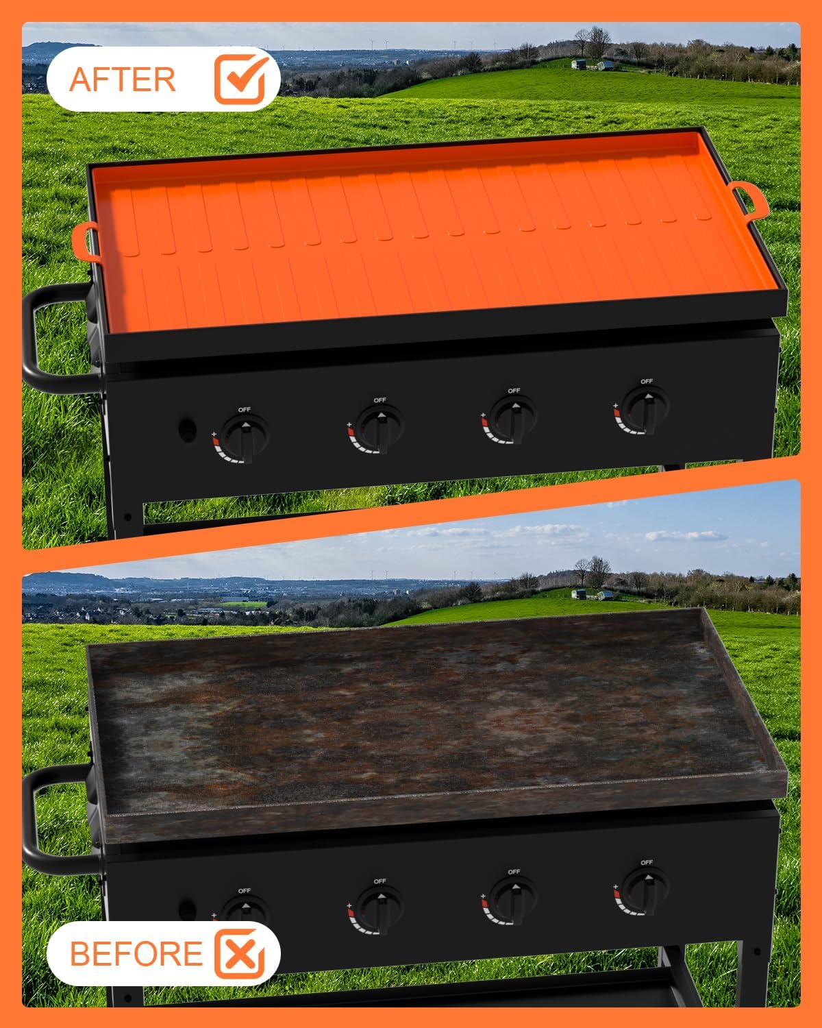 Alfombrilla de silicona para plancha Blackstone, accesorios para plancha Blackstone de 36 pulgadas, alfombrilla de silicona resistente de grado