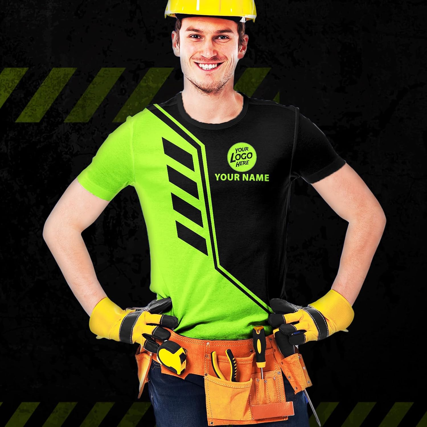 Hi Vis Sudadera con capucha – Logotipo personalizadoNombre de alta visibilidad Ropa de trabajo de protección al aire libre Equipo de trabajo uniforme