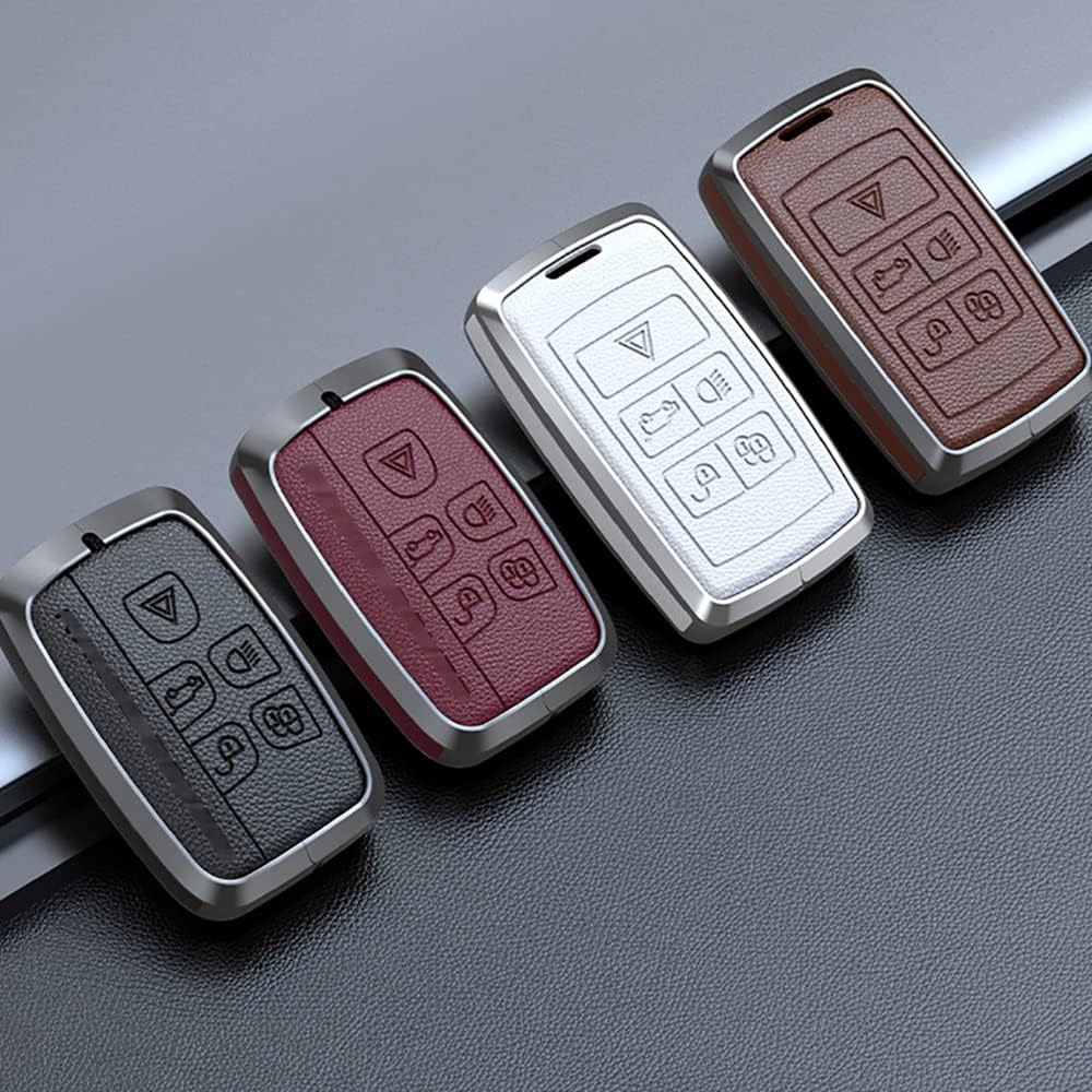 ontto Protector de llavero para Land Rover 2020 2019 de cuero para llave de automóvil, antiarañazos, protección completa, apta para Range Rover,