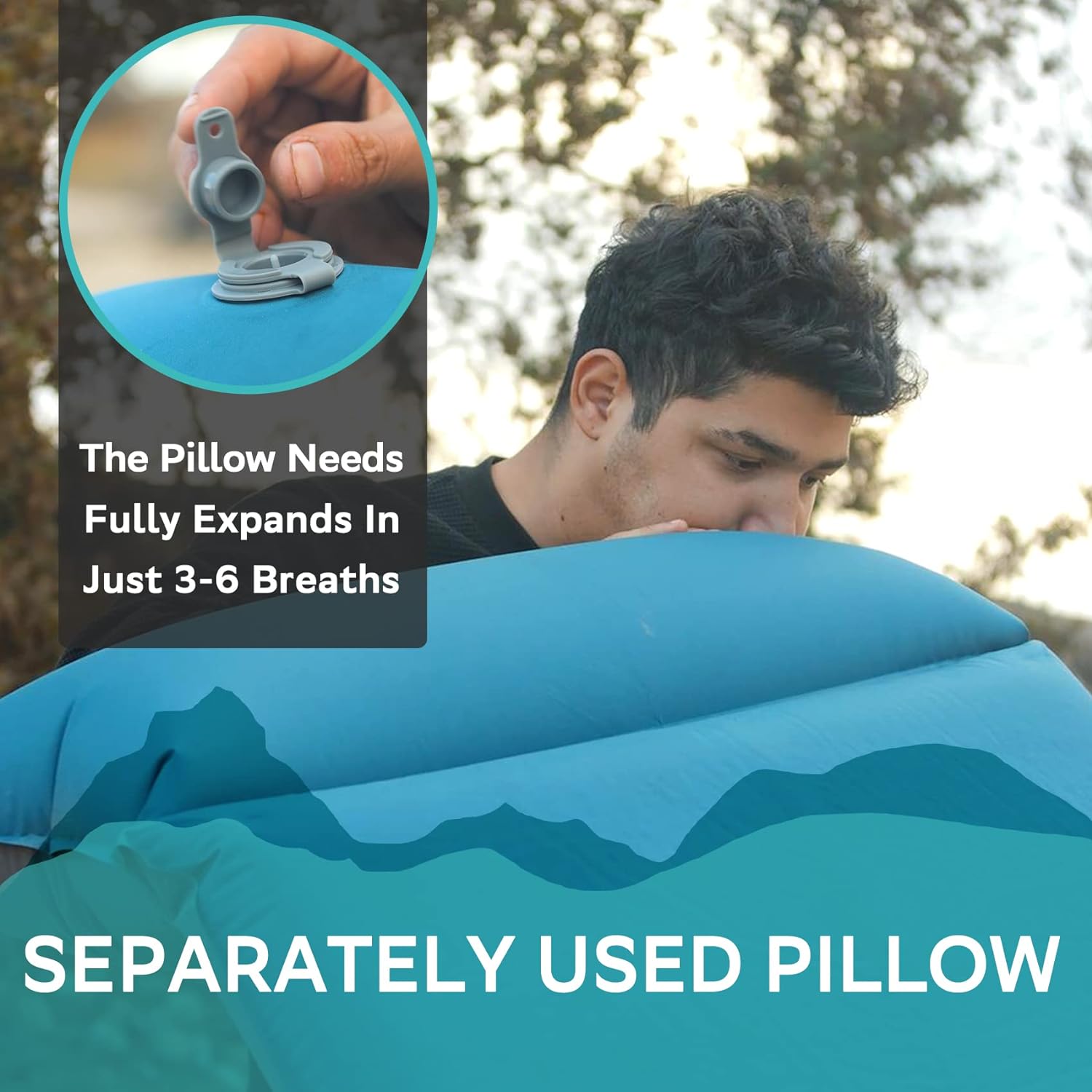 Clostnature Almohadilla de dormir autoinflable para campamento, almohadilla de campamento de 1.523 pulgadas, almohadilla de colchón inflable ligera,