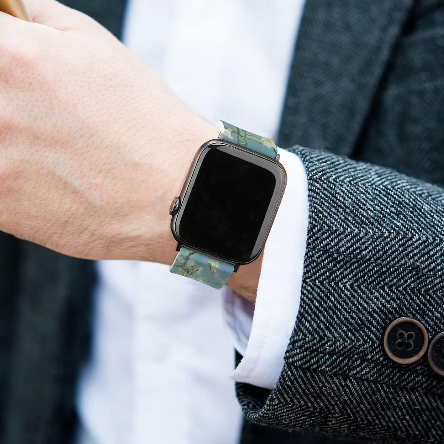 Correa de reloj de silicona suave compatible con Apple Watch pulsera para hombresunisexjóvenes compatible con Iwatch Series 54321