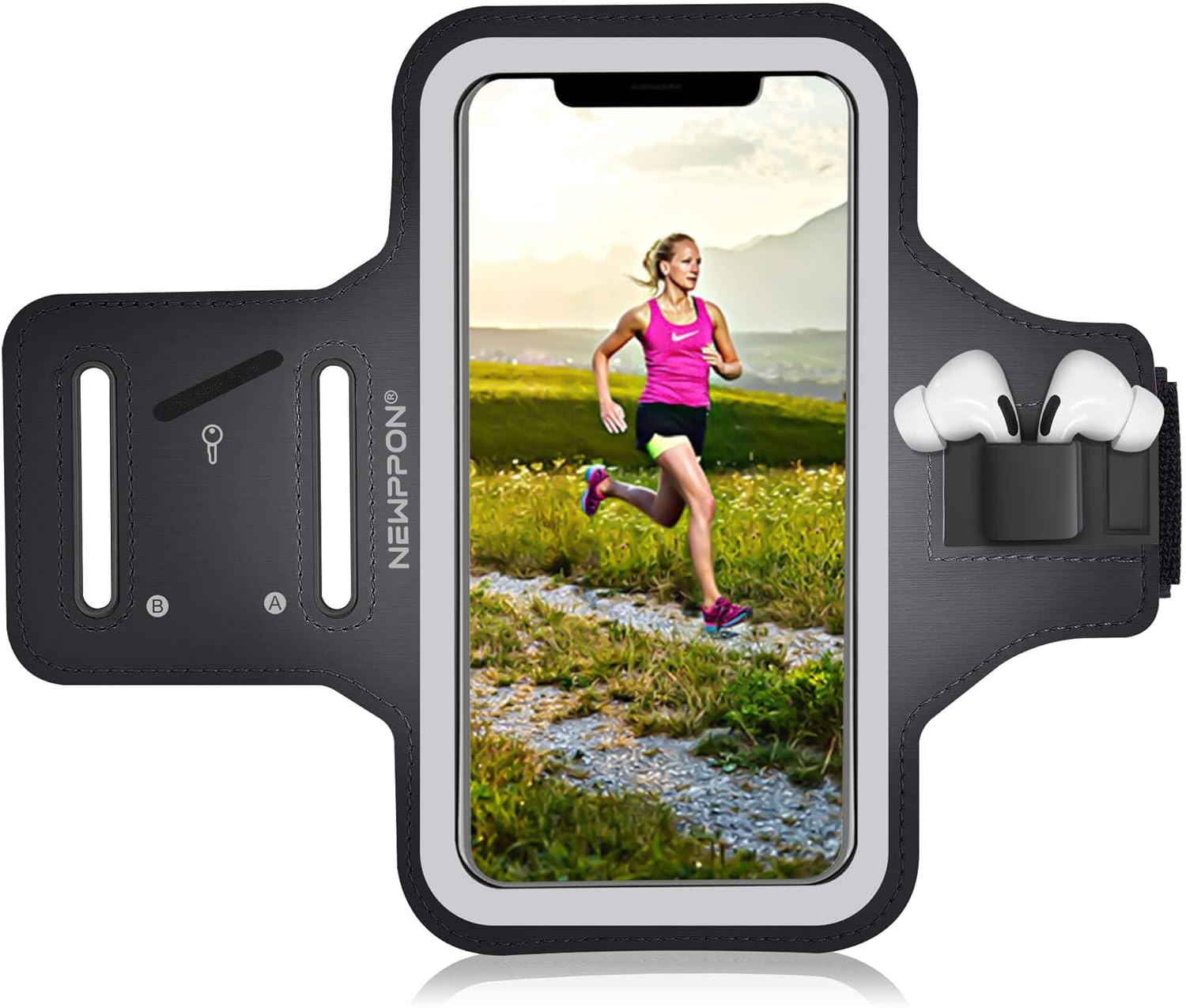 Newppon Brazalete para correr para teléfono celular con funda para Airpods Pro Max Plus Mini SE (14131211XXSXR87) Galaxy Ultra Plus Edge Note