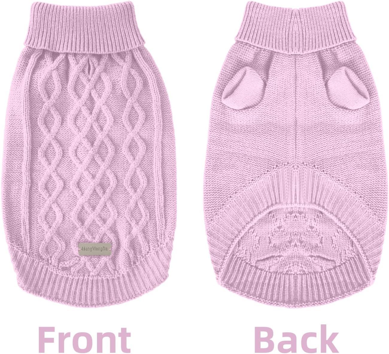 MengMengDa – Suéter para perro, ropa elástica cómoda para mascotas, cuello alto, cálido, suave, suéter de punto para perros pequeños y medianos