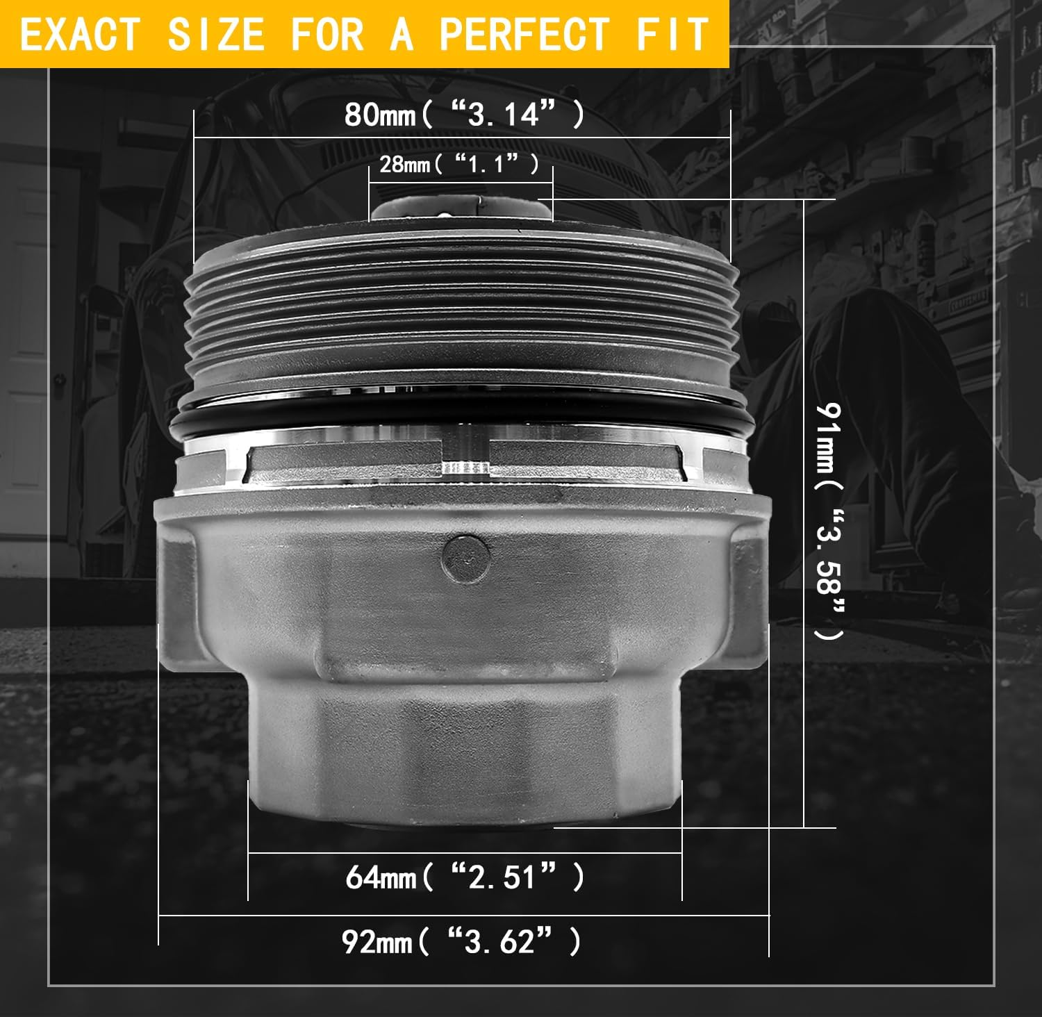La tapa del filtro de aceite del motor reemplaza a 15620-31060 1562031060 15643-31050 1564331050 compatible con Toyota 4Runner Avalon Camry FJ