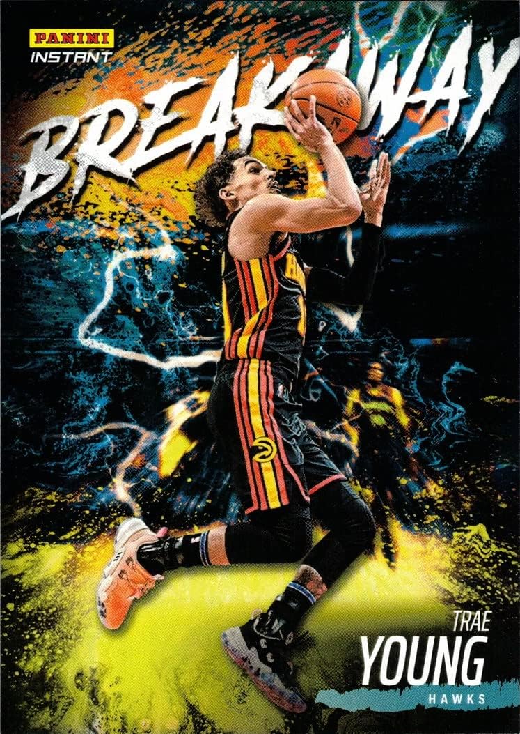 2022-23 Panini Instant Breakaway #B10 Trae Young Basketball Card Hawks