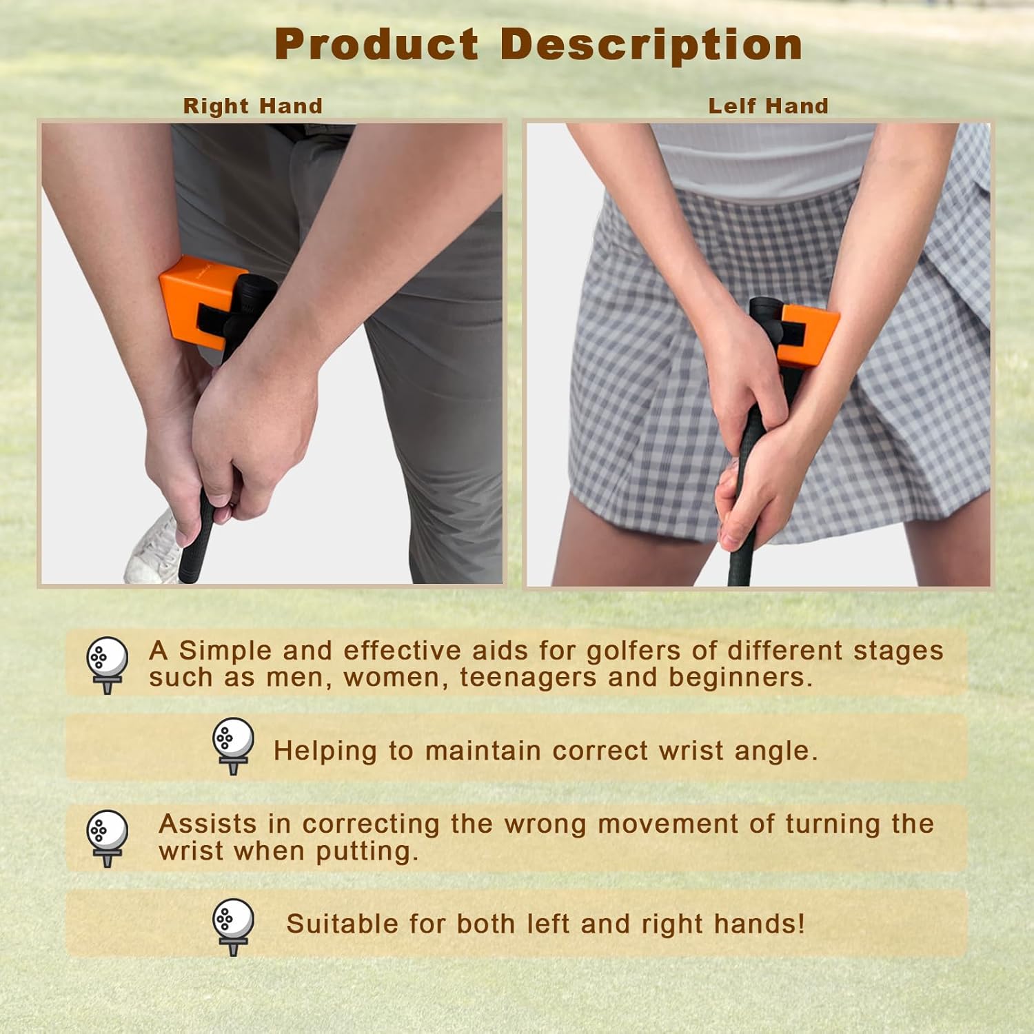 Ayudas para poner golf  KeoPuals Golf Putting Training Aid Herramienta portátil para golfistas para todas las edades y niveles de habilidad, se fija