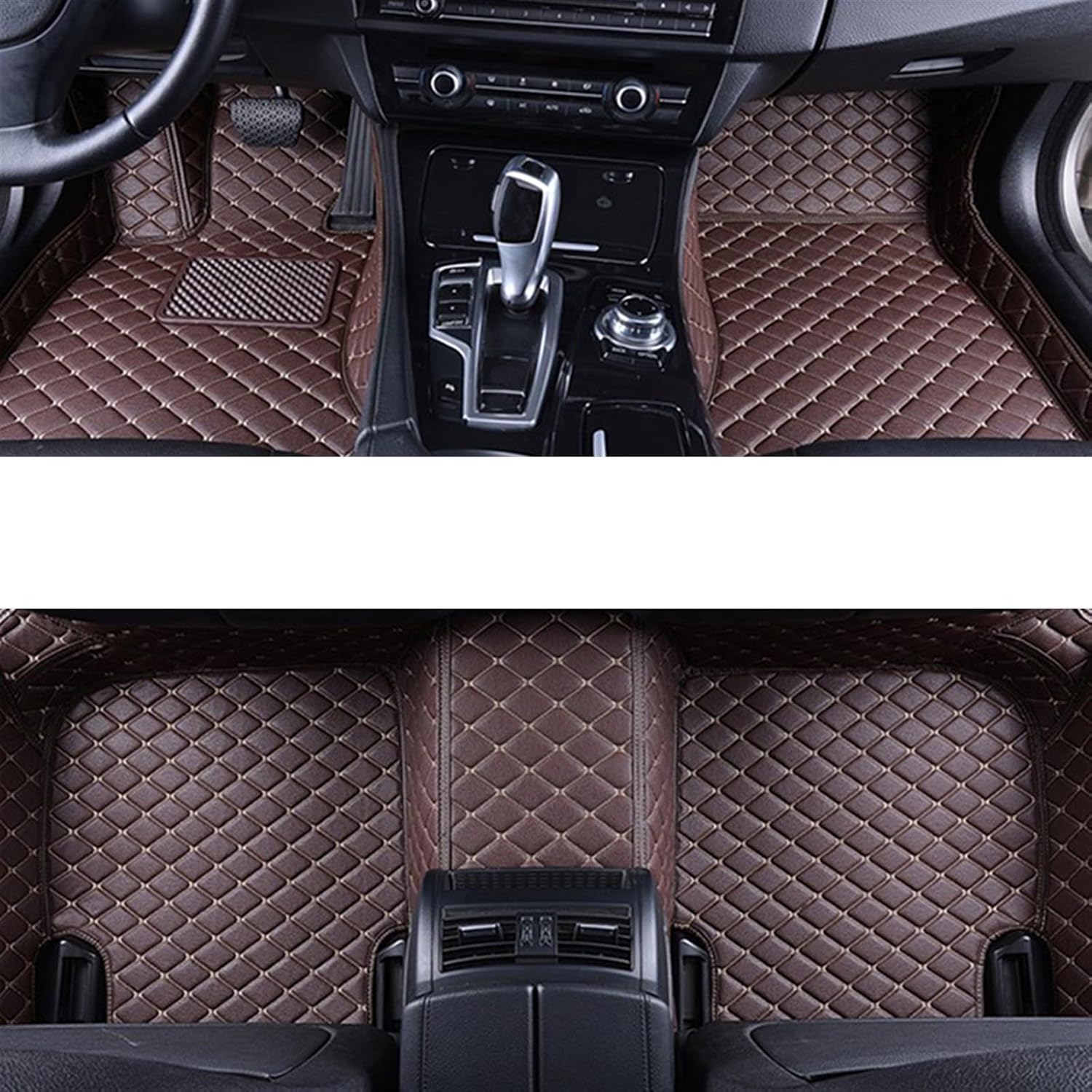 Alfombrillas de coche para Nissans Navara NP300 D23 2015-2021 Frontier Auto Accesorios Alfombras personalizadas (color LHD 3 piezas, café)