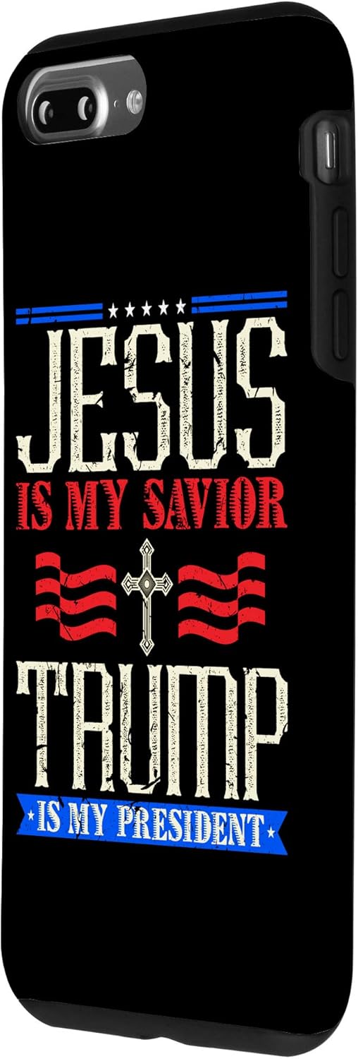 iPhone 7 Plus8 Plus Jesus Is My Saviour Trump Is My President Pro Trump Estuche de regalo
