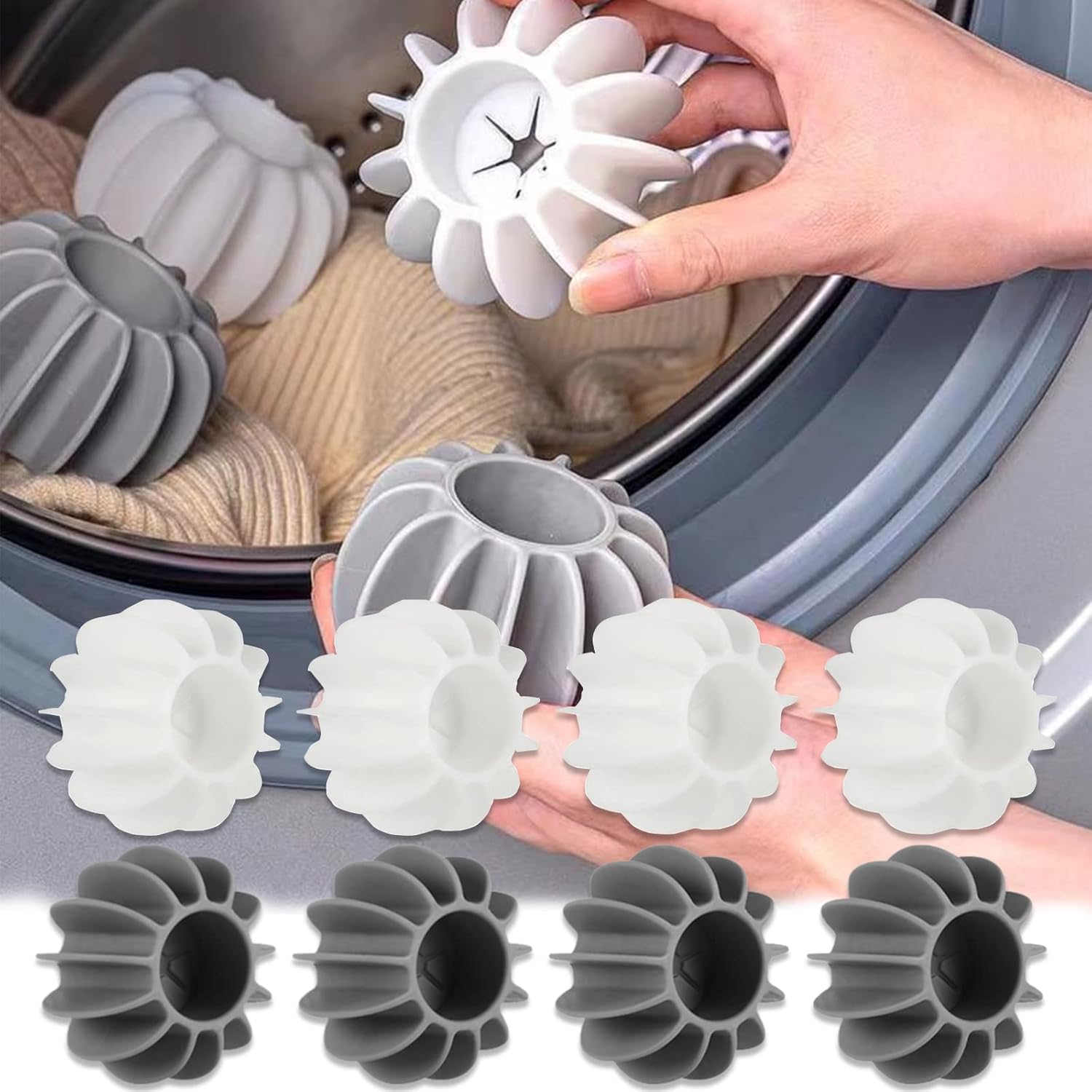 10 bolas de gel de sílice suave, reutilizable, lavadora especial reduce las arrugas de la ropa, descontaminación, no daña la ropa, no daña la ropa,