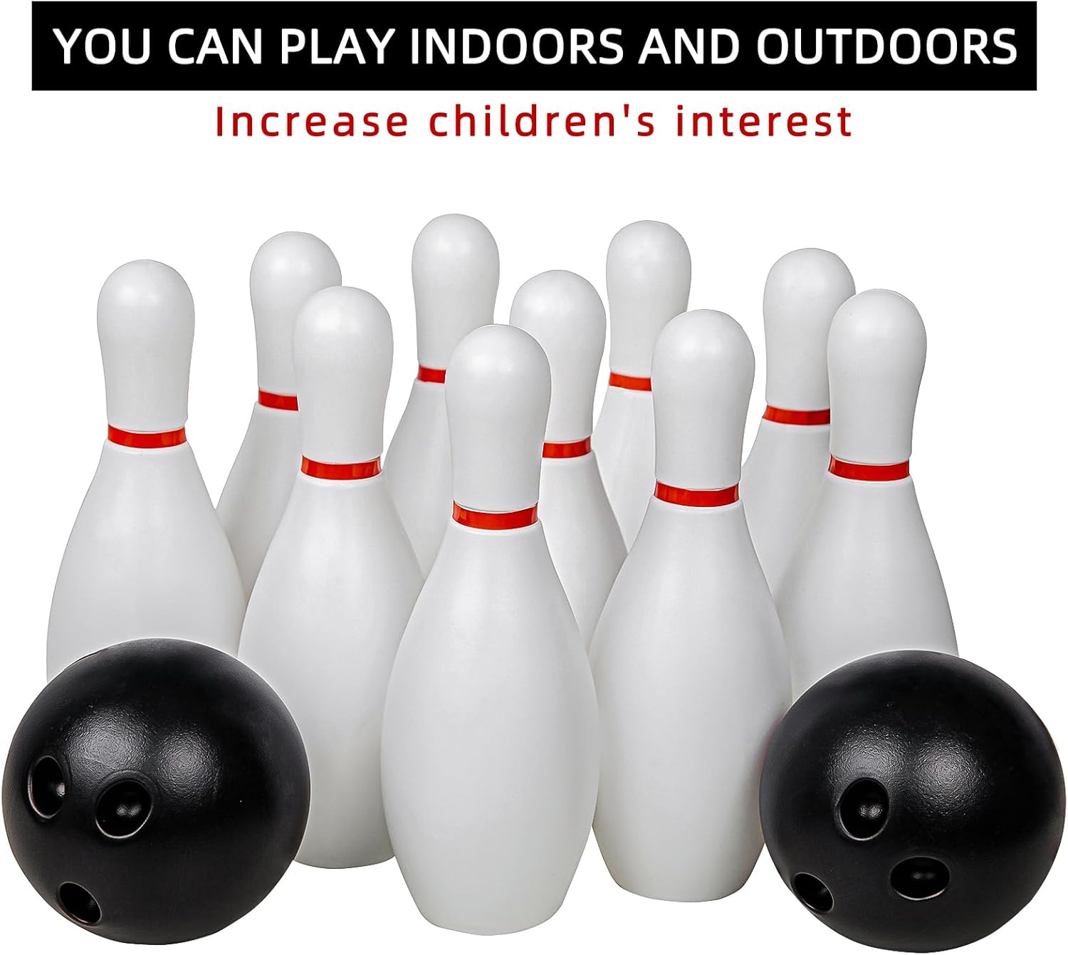 Juego de bolos gruesos de gran tamaño para niños, deportes de interior y exterior, juegos deportivos familiares, juego de bolos de plástico, juego