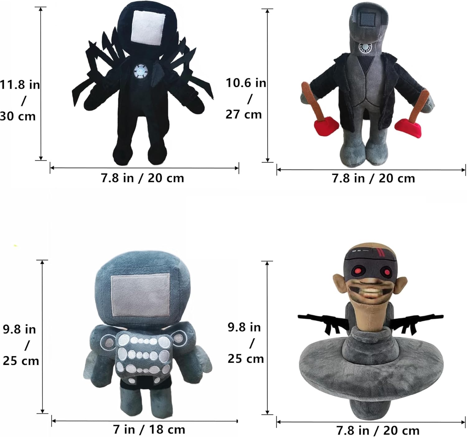 TQJOUJOU Toiletman Titan Speakerman – Juguete de peluche de jefe de cámara de TVman, regalos coleccionables para fanáticos y niños
