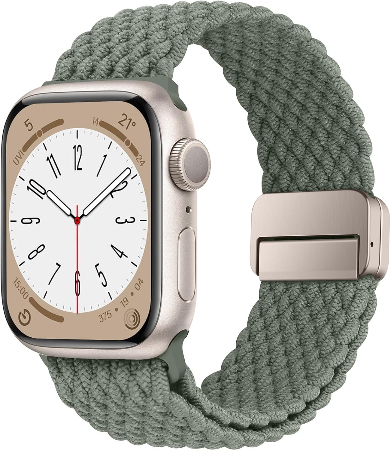HITZEE Compatible con Apple Watch Band de 1.92, 1.77, 1.73, 1.65, 1.61, 1.57 y 1.49 pulgadas, bandas elásticas trenzadas con cierre magnético