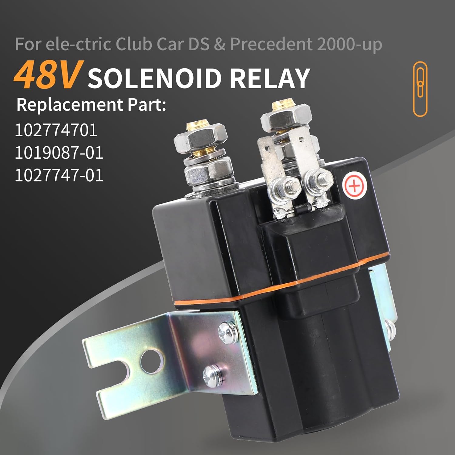 Dokili Relé solenoide de arranque de 48 V Wresistencia para Club Car 1995 en adelante DS y carrito de golf precedente 2004-2008 101908701 102774701