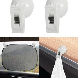 2 clips de ventosa, clip de tarjeta de ventosa, abrazadera de ventosa para accesorios de automóvil, abrazadera de ventosa, soporte de metal fuerte 2 clips de ventosa, clip de tarjeta de ventosa, abrazadera de ventosa para accesorios de automóvil, abrazadera de ventosa, soporte de metal fuerte