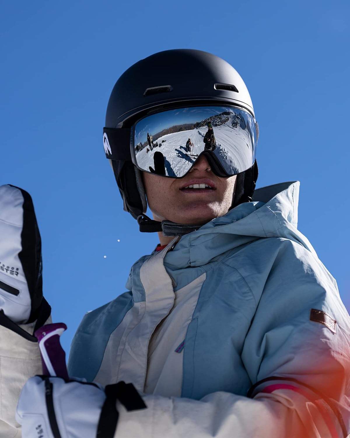 OutdoorMaster Gafas de esquí Horizon – Gafas de snowboard con lente magnética intercambiable, sin marco