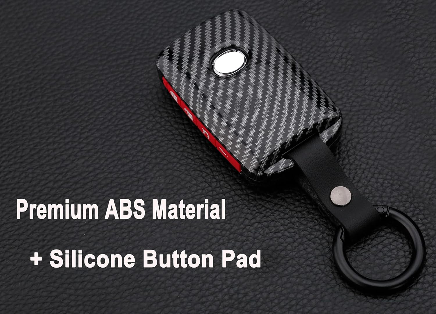 Funda para llavero para Mazda 3, Mazda 3 Hatchback, Mazda CX4 CX5 CX8 CX9 CX-30, Mazda 6 WAZSKE11D01 con diseño de fibra de carbono ABS