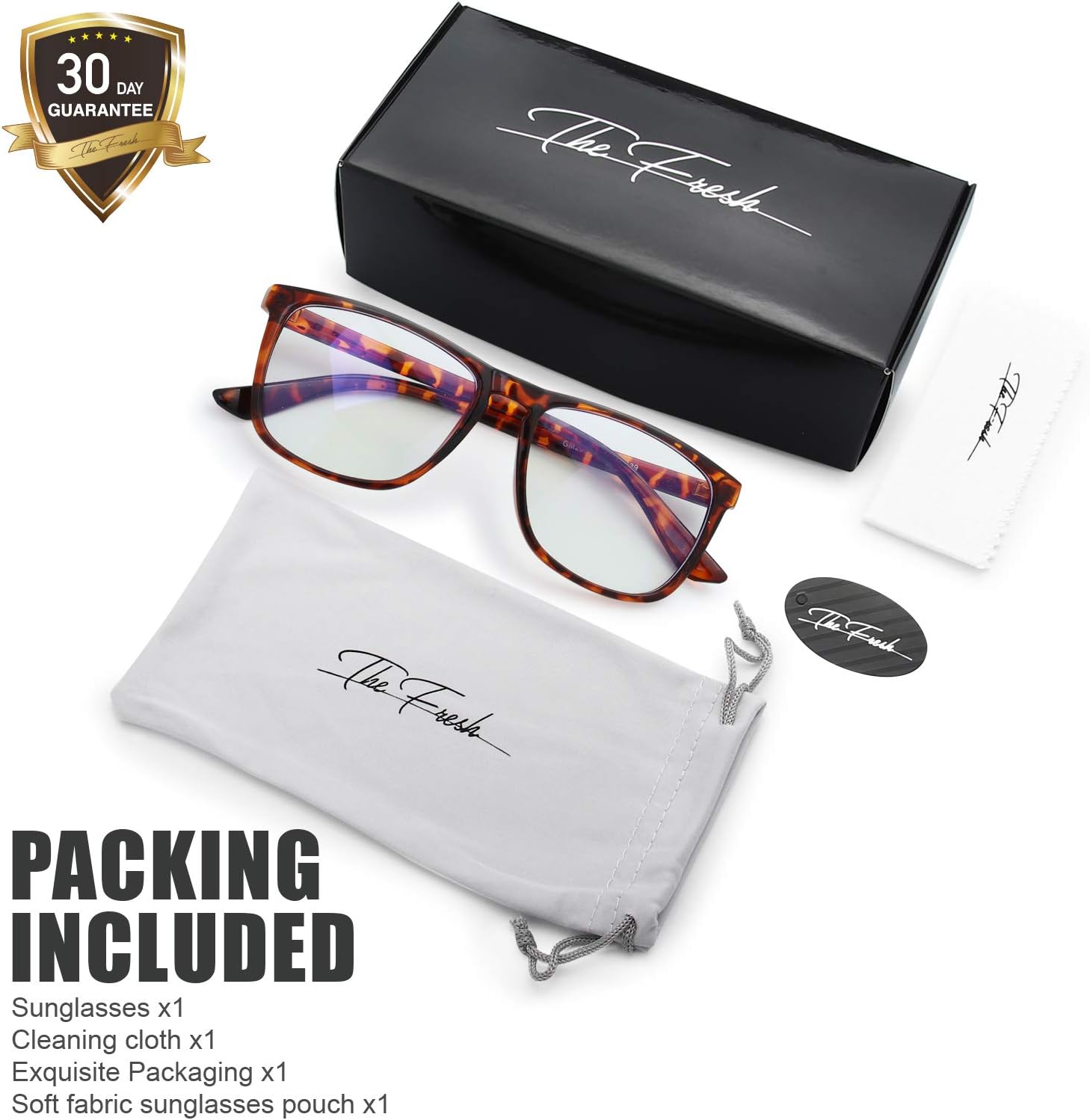 The Fresh Gafas de bloqueo de luz azul, marco elegante, anti rayos azules, gafas de juego de computadora para hombres y mujeres