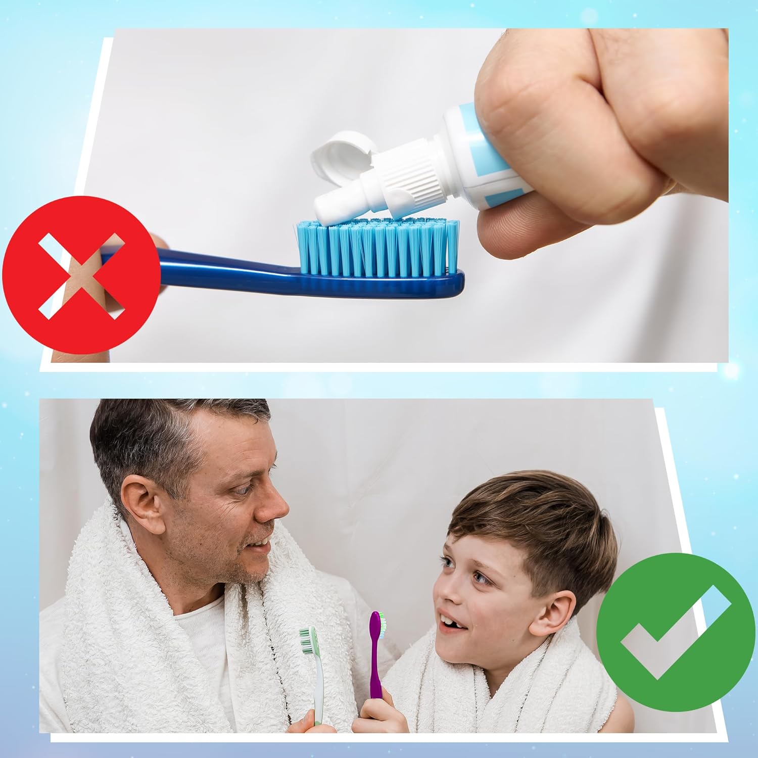 READYBRUSH JR 30 Cepillos de dientes reutilizables para niños prepegados con pasta de dientes sabor a goma de mascar en las cerdas, cepillos de