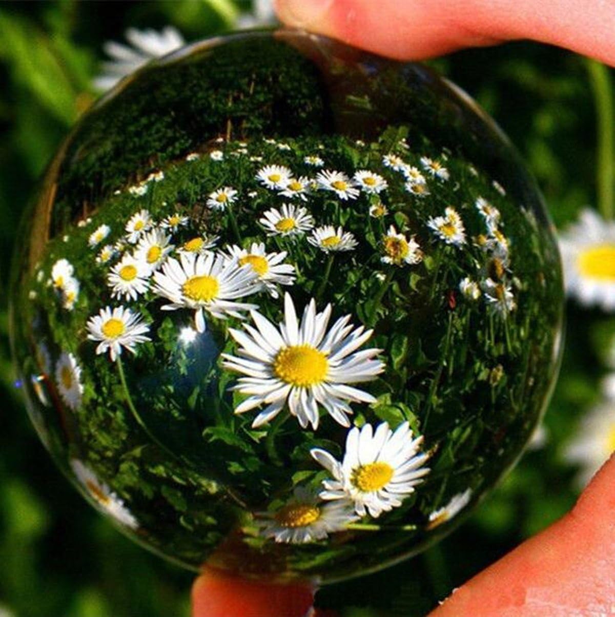 Yosoo Bola curativa de cristal mágico asiático rara decoración de arte esfera orbe 1.575 in con base de soporte (transparente)