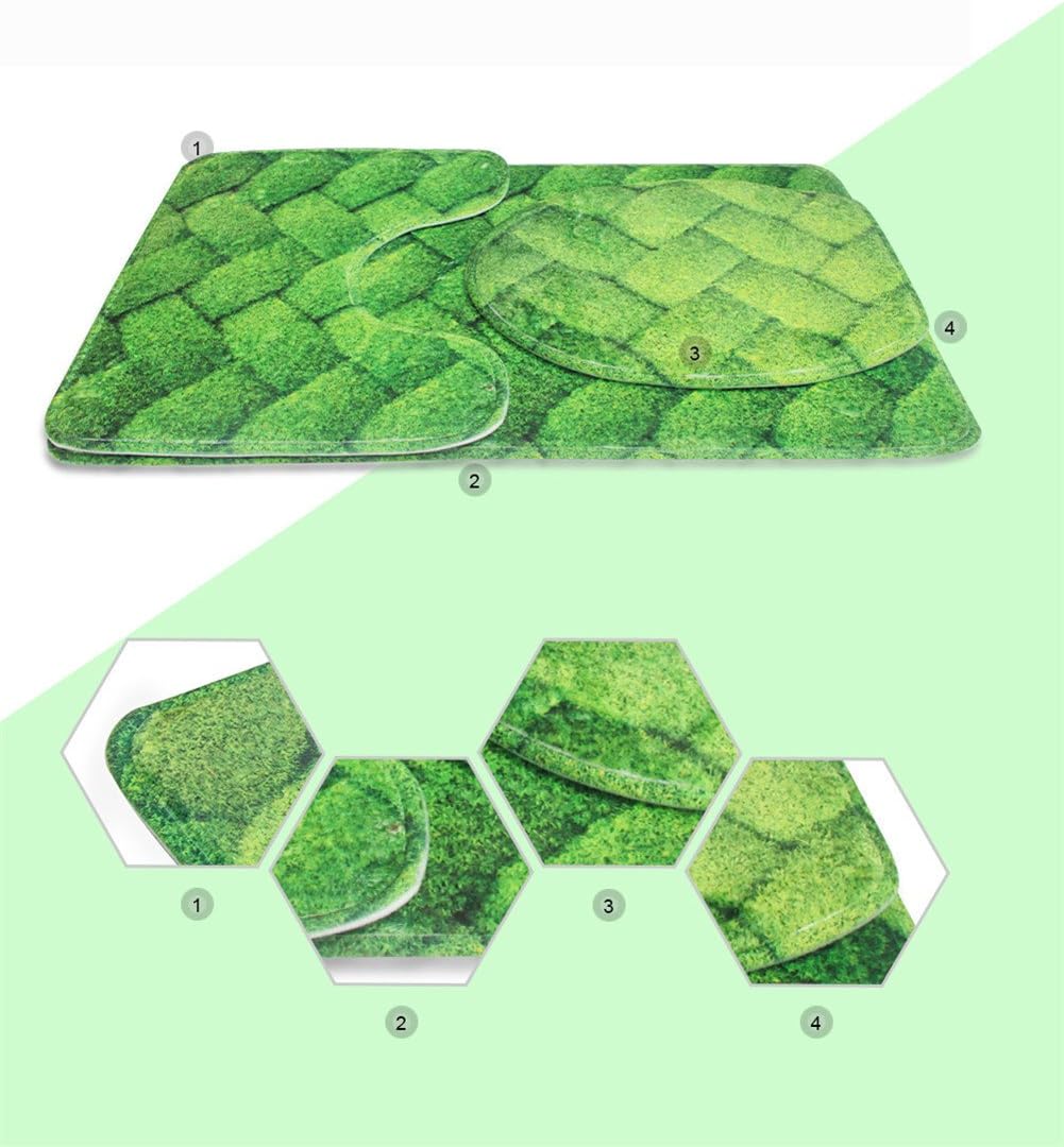 FOR U DESIGNS Juego de 3 alfombras de baño con estampado de baloncesto de fuego, alfombra absorbente con pedestal + cubierta de tapa de inodoro +