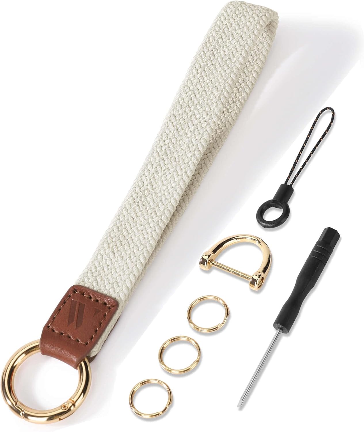 Llavero de pulsera para mujer, cordón elástico para muñeca, funda de teléfono, cartera, tarjetas de identificación