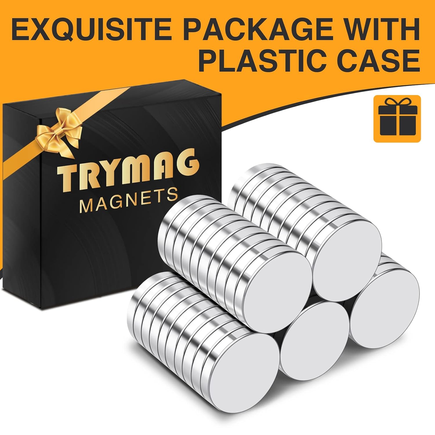 TRYMAG Imanes pequeños de 0.315 x 0.079 in, 300 imanes pequeños redondos de tierras raras, pequeños imanes de disco de neodimio fuertes para pizarra
