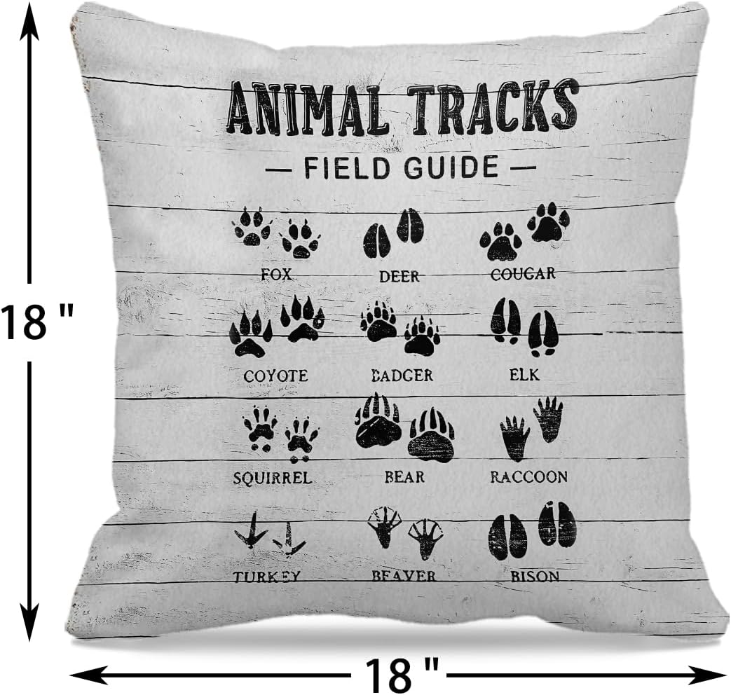 Juego de 4 fundas de almohada decorativas de cabaña de 18 x 18 pulgadas, almohadas de cabaña, decoración de cabaña de troncos, fundas de almohada