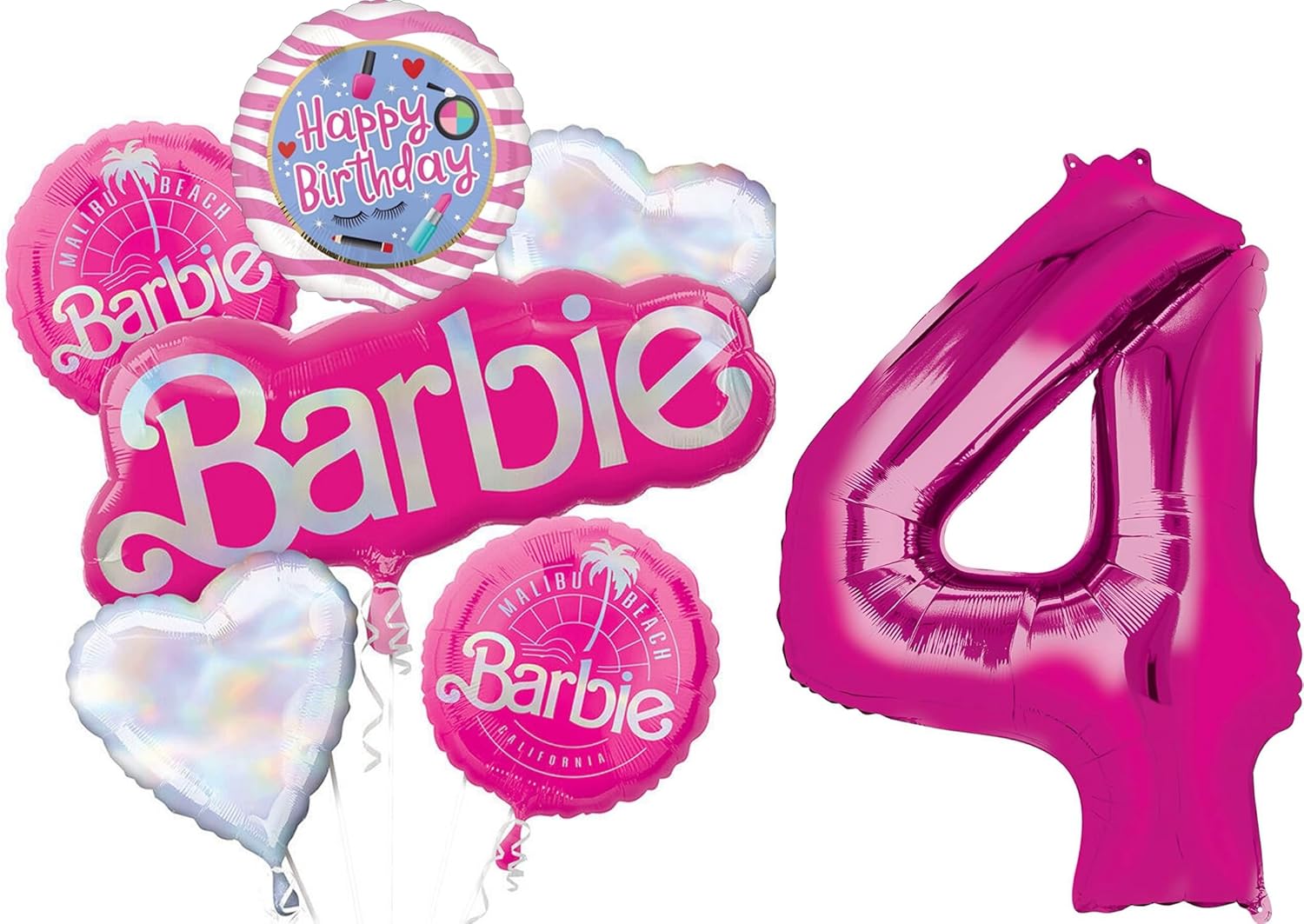 Anagram California Dreaming – Suministros para fiesta de 4 cumpleaños, decoración de ramo de globos