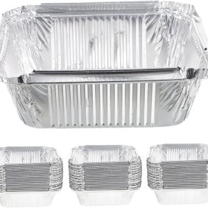Yardwe 30 cajas de papel de aluminio para tartas desechables para tartas, sartenes de aluminio, mesa de vapor, sartenes profundas, sartenes de Yardwe 30 cajas de papel de aluminio para tartas desechables para tartas, sartenes de aluminio, mesa de vapor, sartenes profundas, sartenes de