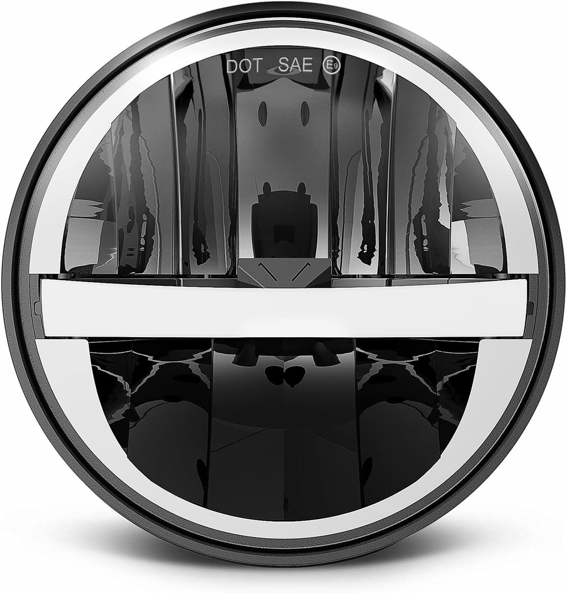 UNI-SHINE Faro LED para motocicleta de 5.75 pulgadas, 5-34 pulgadas, aprobado por DOT, con DRL de haz alto y bajo, Plug and Play Motor Bike