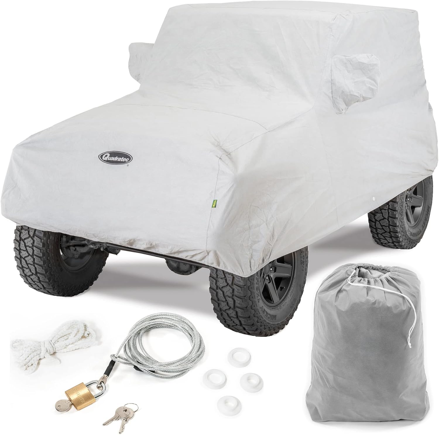 Quadratec Softbond – Funda para automóvil de 3 capas, compatible con Jeep CJ, Wrangler TJ y YJ 1976-2006, cubierta para Jeep Wrangler de 2 puertas,