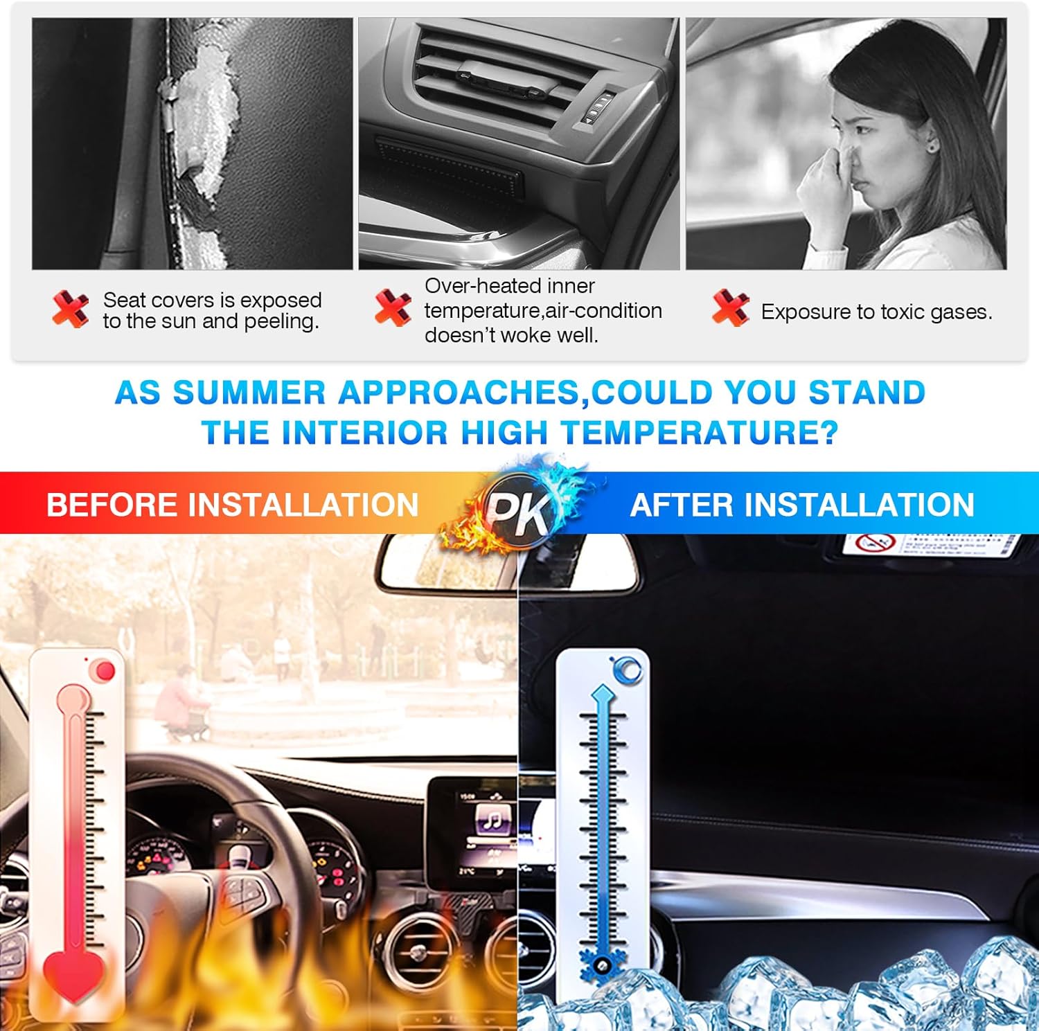 KUST Parasol para parabrisas de ajuste personalizado para Porsche Panamera Sedan 2017-2024, accesorios para parasol, protector de parasol plegable,