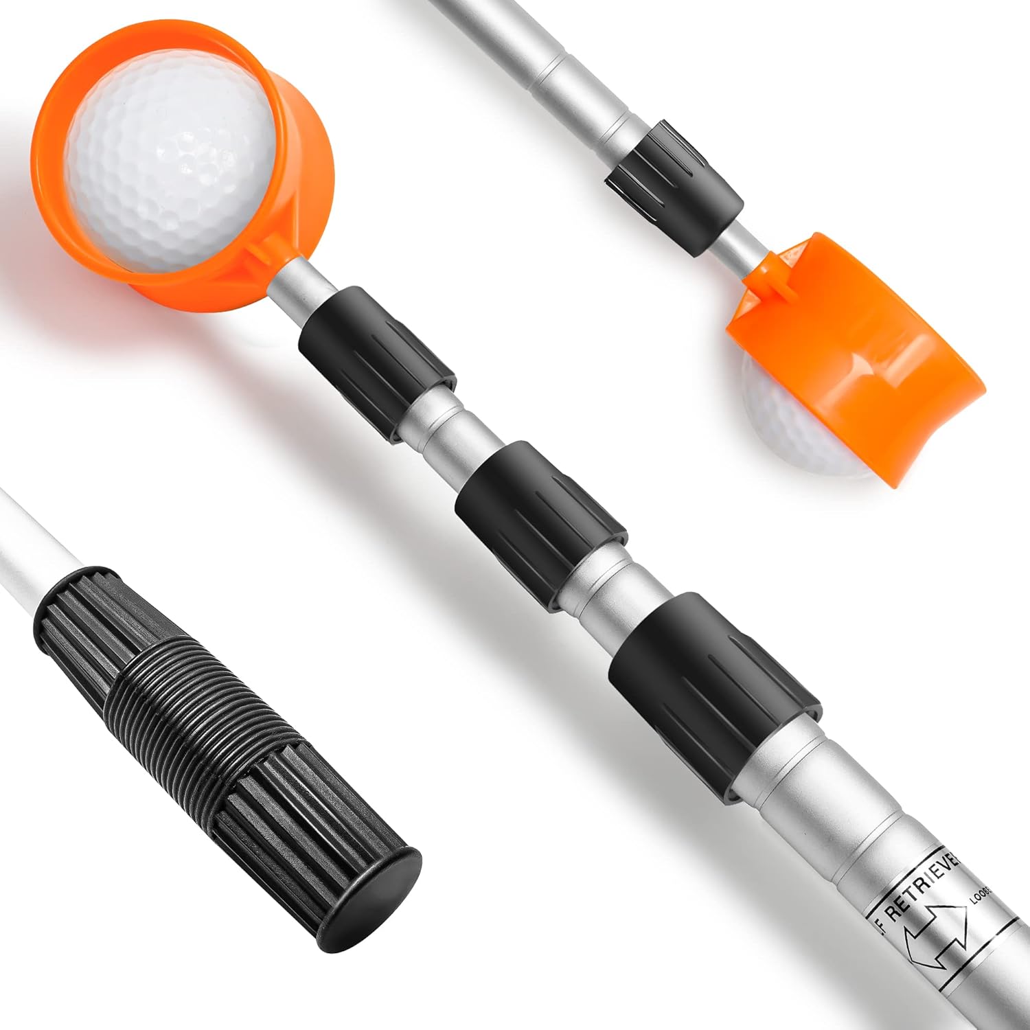 prowithlin Recuperador de pelotas de golf, 69121518 pies, aleación de aluminio, recuperador de pelotas de golf, accesorios de golf telescópicos,