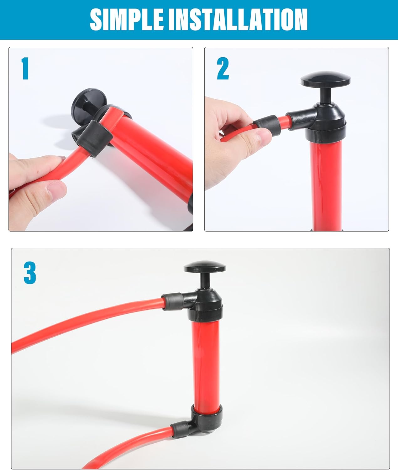 Bomba de transferencia multiuso,Bomba de sifón,Accesorios de coche Bomba de sifón para gasolina,Bomba de transferencia de gasolina de sifón de gas