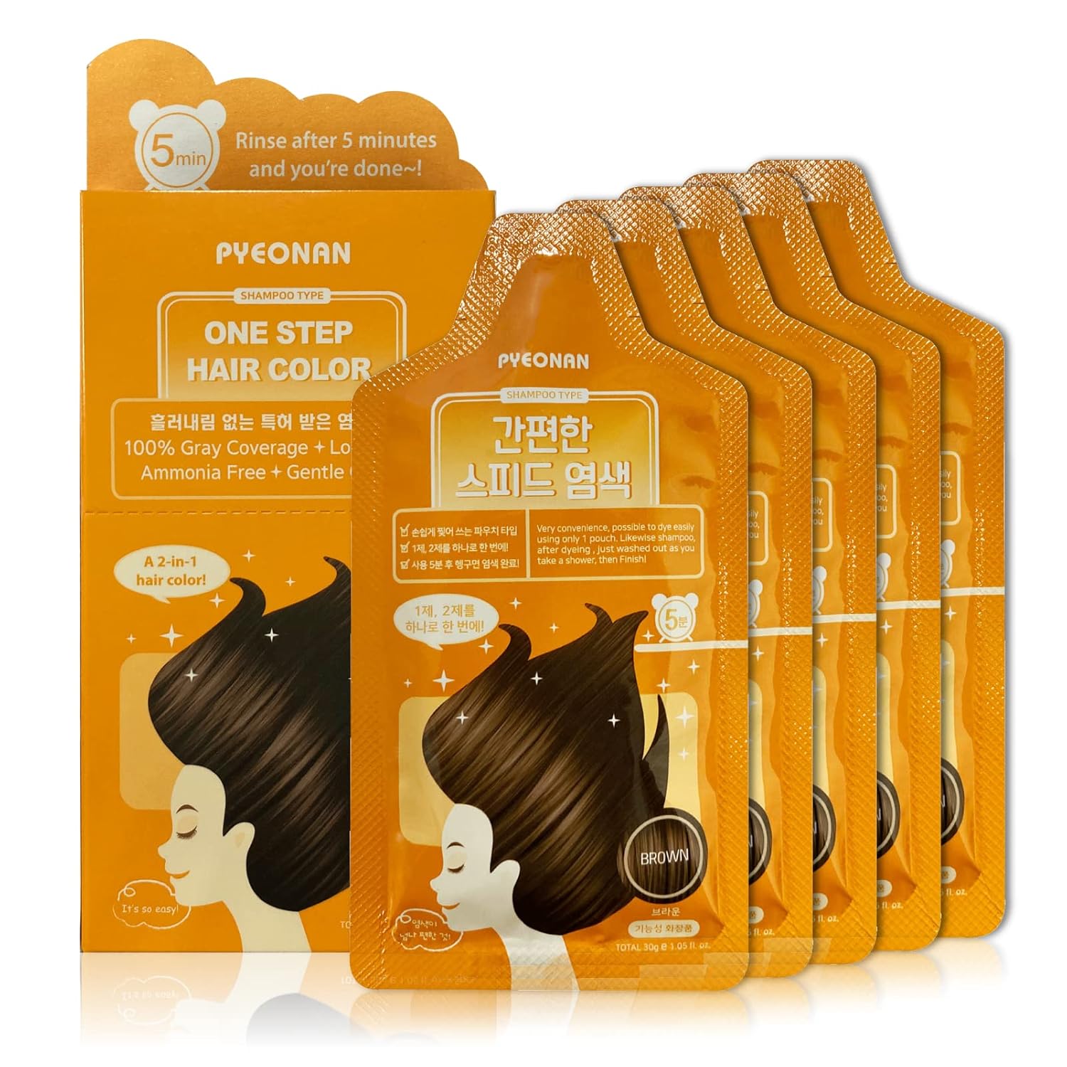 Tinte para cabello oscuro  Tinte permanente para el cabello castaño, productos de coloración instantánea para el cabello, champú de tinte para el