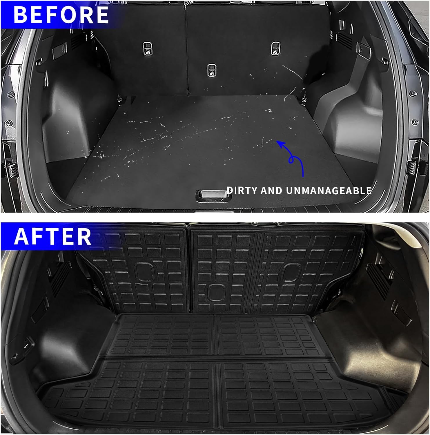 Rongtaod Alfombrillas compatibles con Hyundai Tucson 2022 2023 2024 2024 Alfombrilla de carga mejorada para maletero, forro de carga, protector de