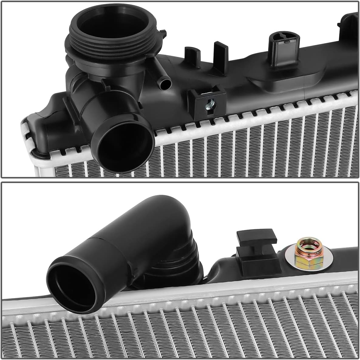 DNA Motoring OEM-RA-13473 Radiador de núcleo de aluminio de 1 fila compatible con 12-17 Caprice 6.0L AT, 30-18 pulgadas de ancho x 15-34 pulgadas de