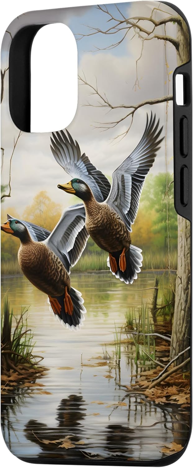 iPhone 13 Duck Hunting  Tema de caza de cazadores y aves acuáticas, funda de patos