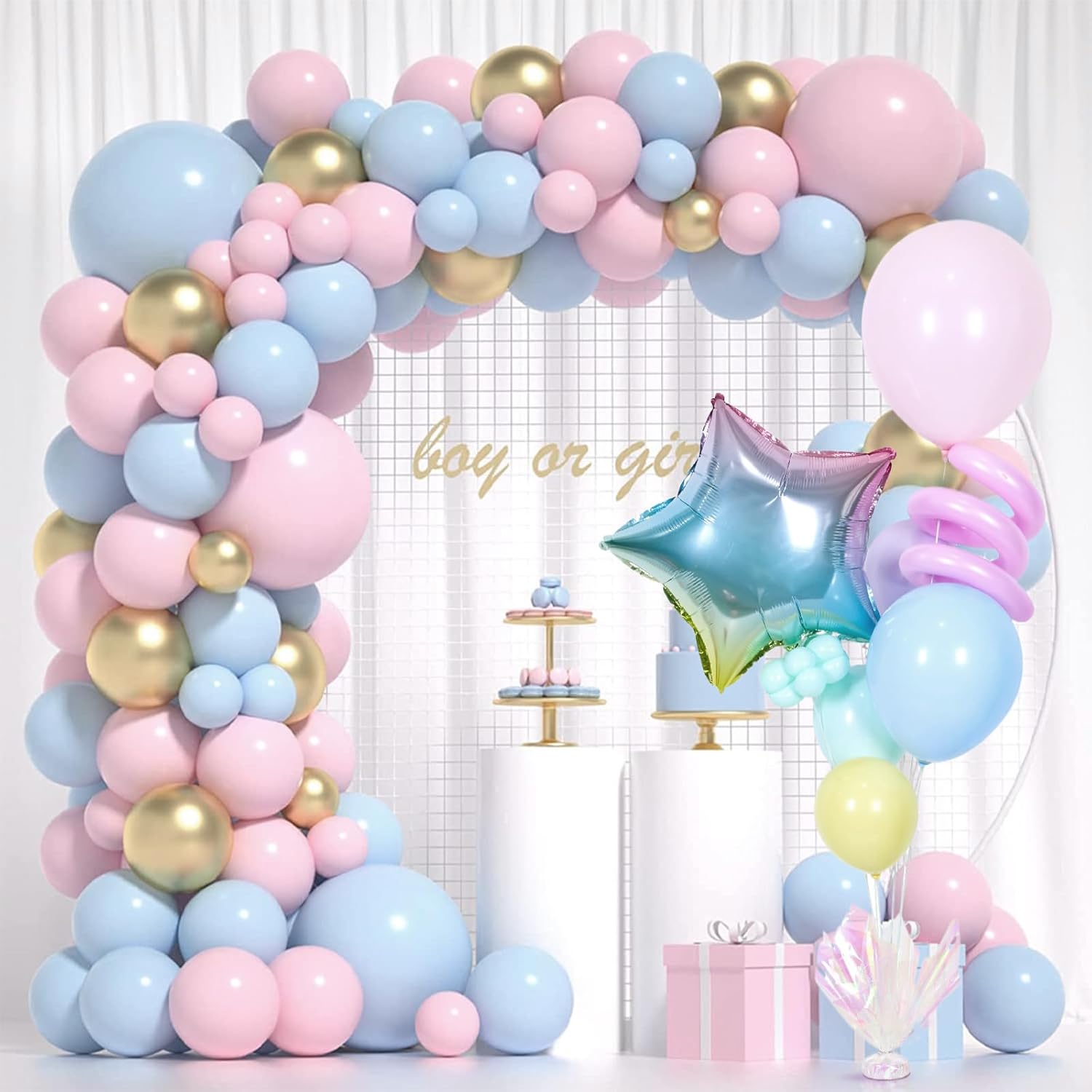 Juego de 2 soportes para globos con base sólida pesada, centros de mesa para cumpleaños, niñas, baby shower, San Valentín, decoración de fiesta de