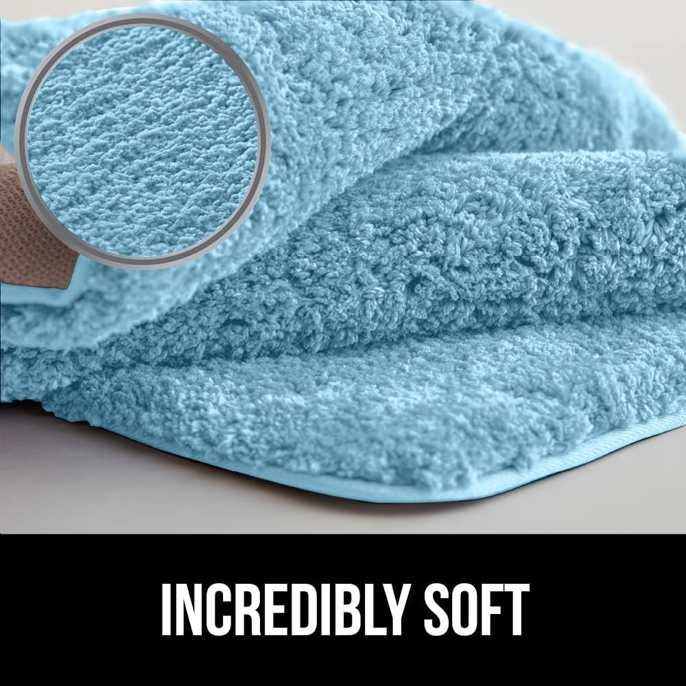Gorilla Grip – Alfombra de baño, absorbente, suave, gruesa, lavable a máquina, microfibra, se seca rápidamente, tapetes para baño, ducha, bañera y