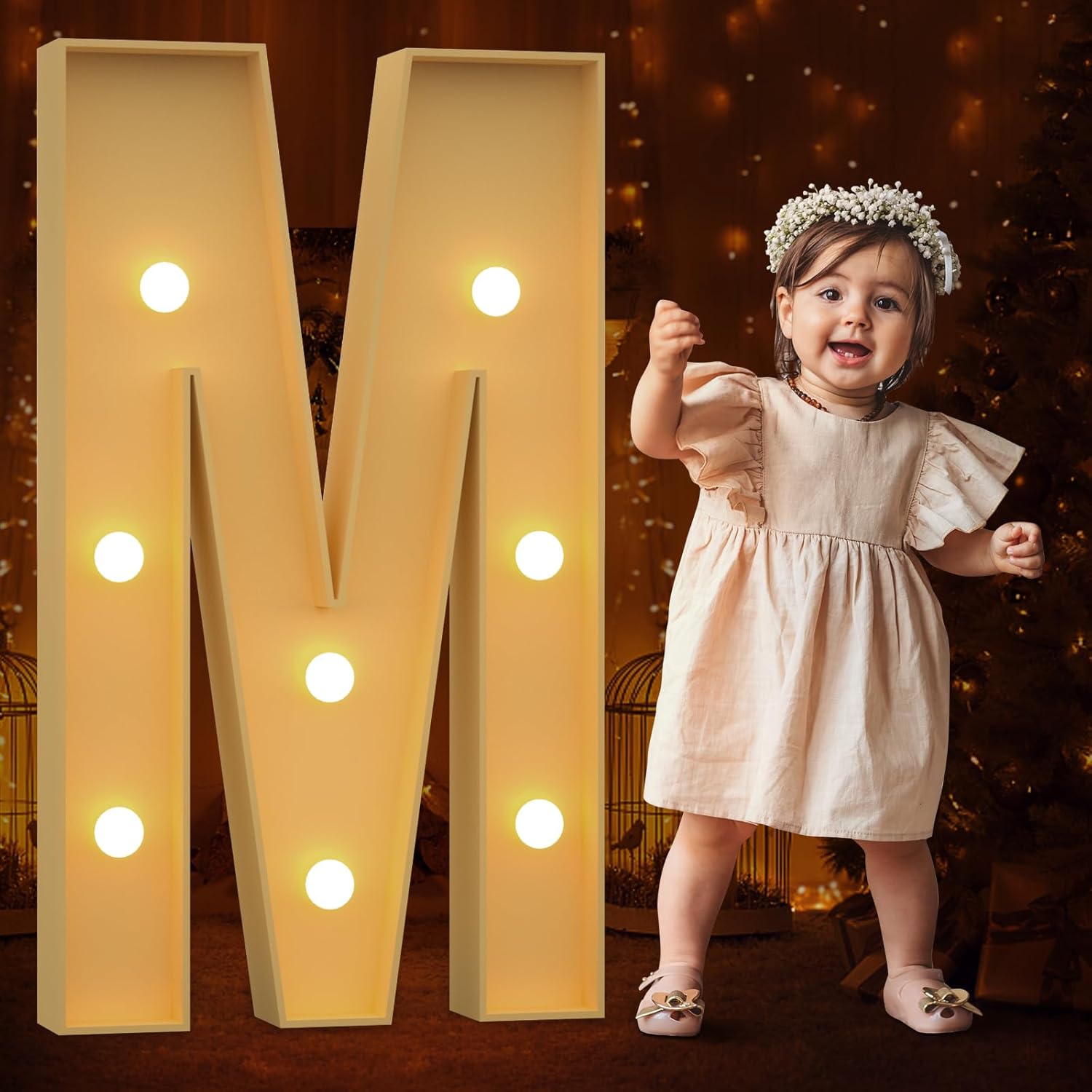 Letras iluminadas de marquesina de 3 pies, letras grandes de marquesina, letras gigantes para baby shower, fiesta de cumpleaños, decoración de