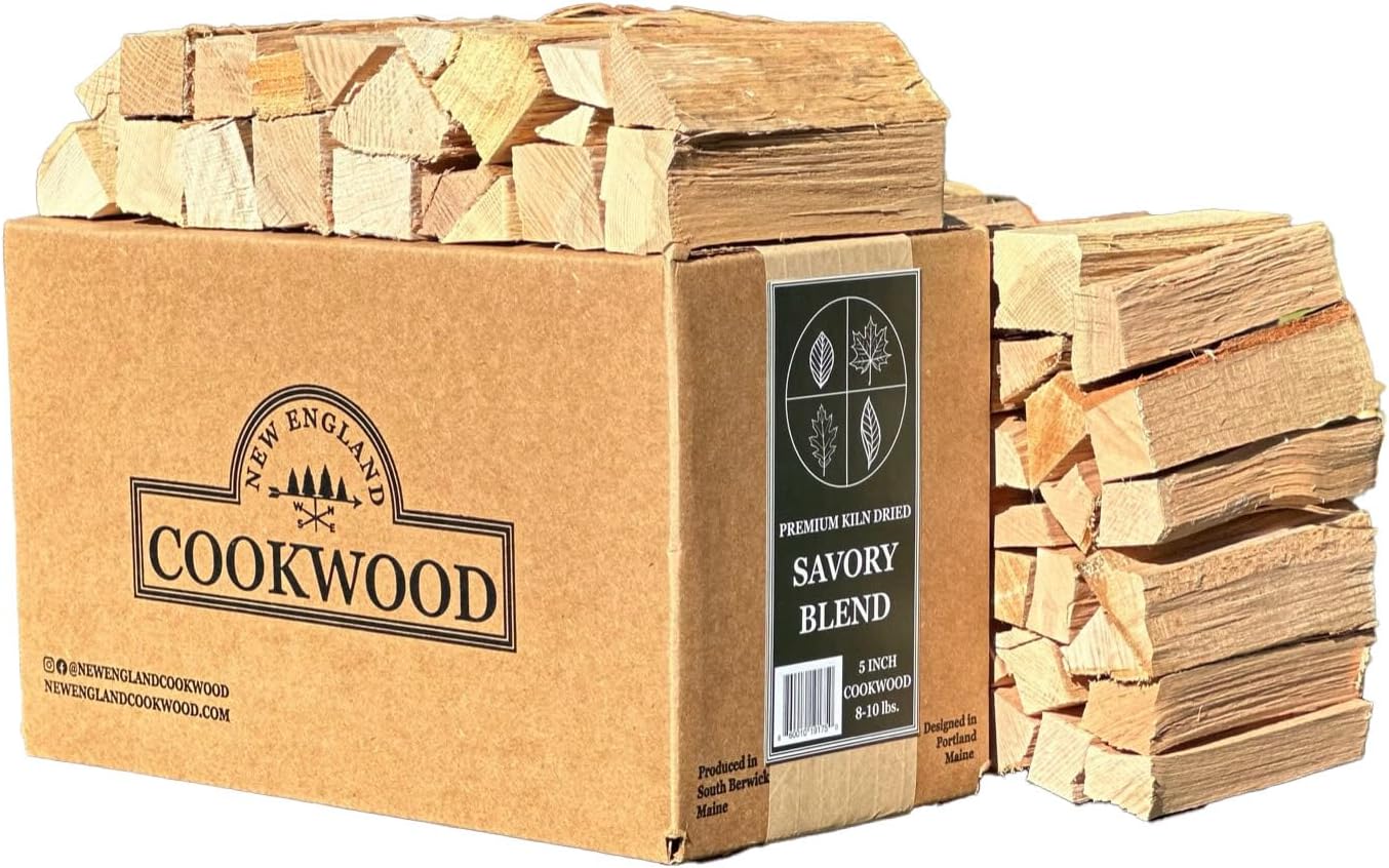 Savory Blend – Leña de cocina universal de 5 pulgadas, 8 libras. 575cuin Madera de cocción seca al horno prémium para parrillas, ahumadores y hornos