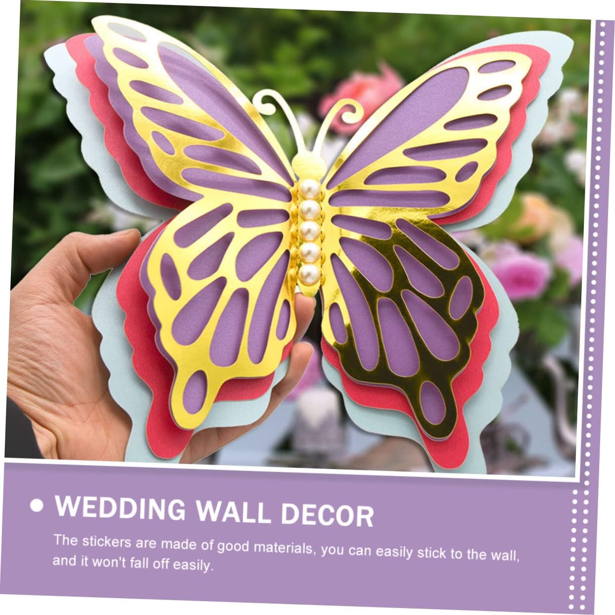 Abaodam 6 Pcs Party Decoration Butterfly Wedding Decor Wedding Wall Decor Wall Butterflies Wall Ornament Butterflies Decorations Butterflies