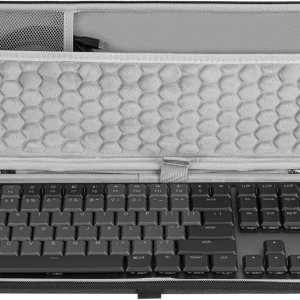 Geekria Funda de teclado de tamaño completo, funda rígida de transporte de viaje para teclado mecánico de computadora de 104 teclas, compatible con Geekria Funda de teclado de tamaño completo, funda rígida de transporte de viaje para teclado mecánico de computadora de 104 teclas, compatible con