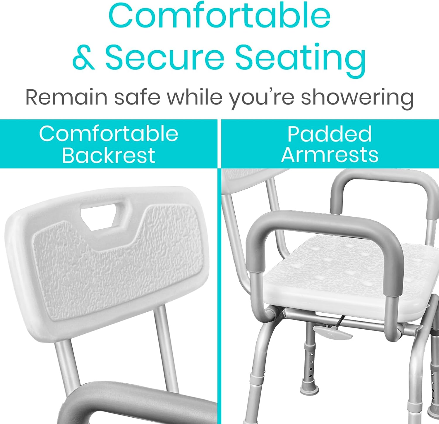Vive Silla de ducha giratoria para personas mayores, ancianos, discapacitados, banco estrecho para bañera para discapacitados para ducha interior,