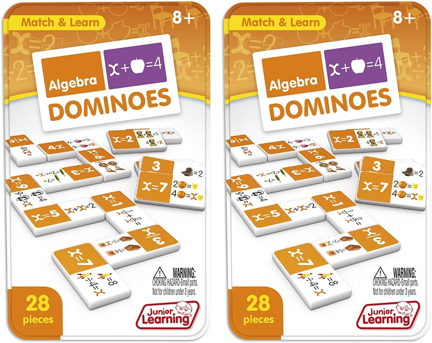 Junior Learning Dominó de álgebra, 2paquete (Jrl497-2)